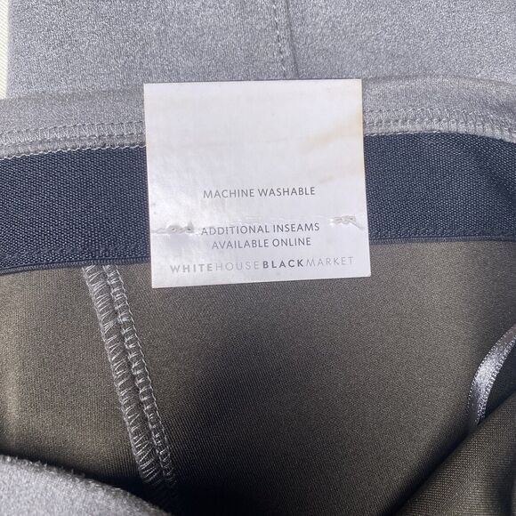 NWT WHITE HOUSE BLACK MARKET The Legging Ultra Suede Pants Ankle Womens 2 Gray - Picture 7 of 7